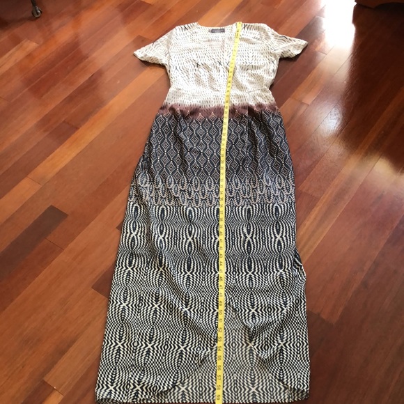 Like Mynded Maxi Navy Pattern Wrap Dress SZ S - Picture 9 of 11